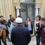 alumnos visitan la obra de hotel